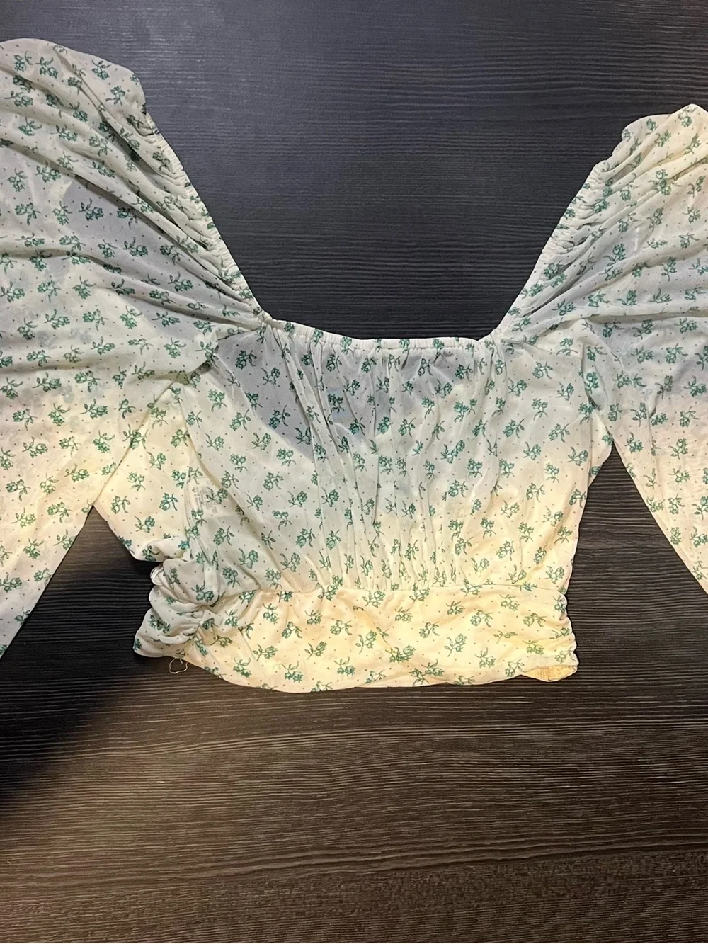 Free People Sweetie Pie Floral Sheer Mesh Wrap Top
